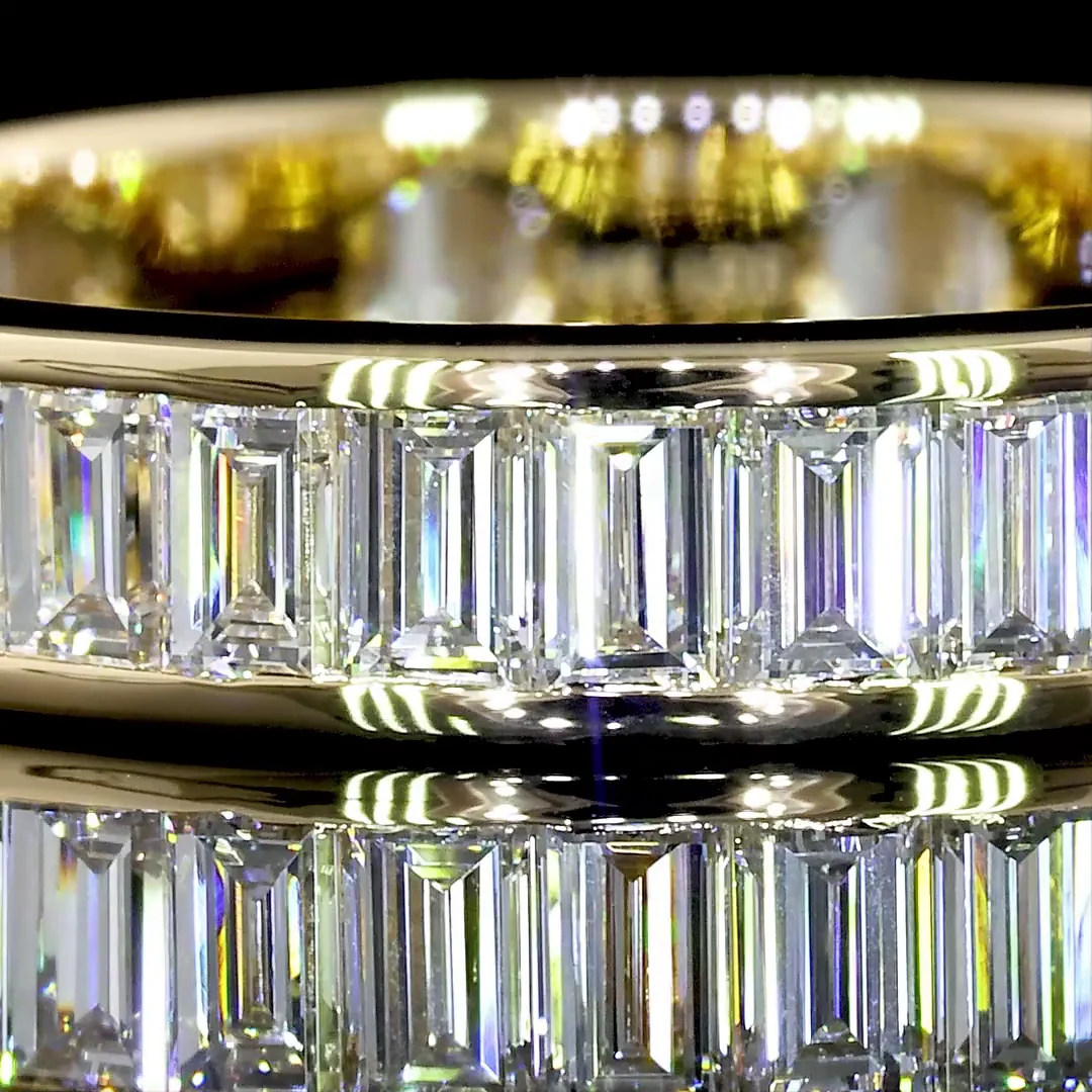 1.95 Cts 14k Yellow Gold Baguette Shape Eternity Band Eternity Band - Image 4