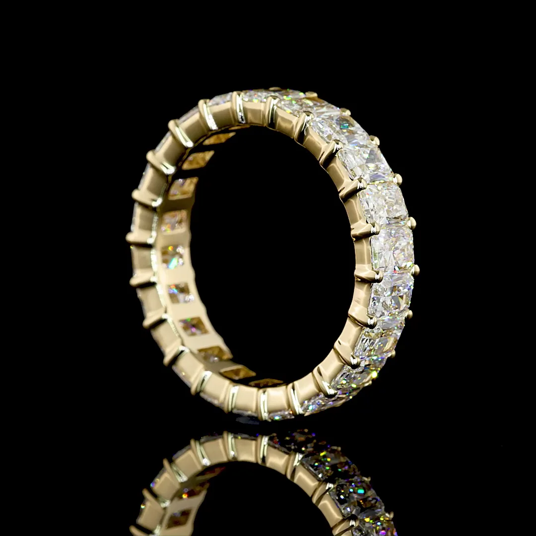 3.5 Cts 14k Yellow Gold Radiant Shape Eternity Band Eternity Band - Image 2