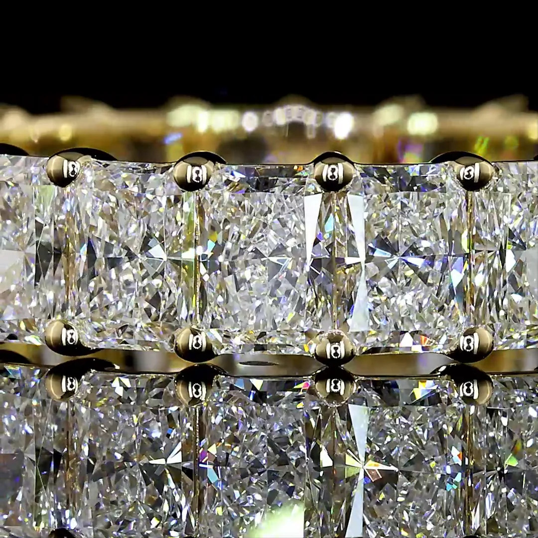 3.5 Cts 14k Yellow Gold Radiant Shape Eternity Band Eternity Band - Image 3