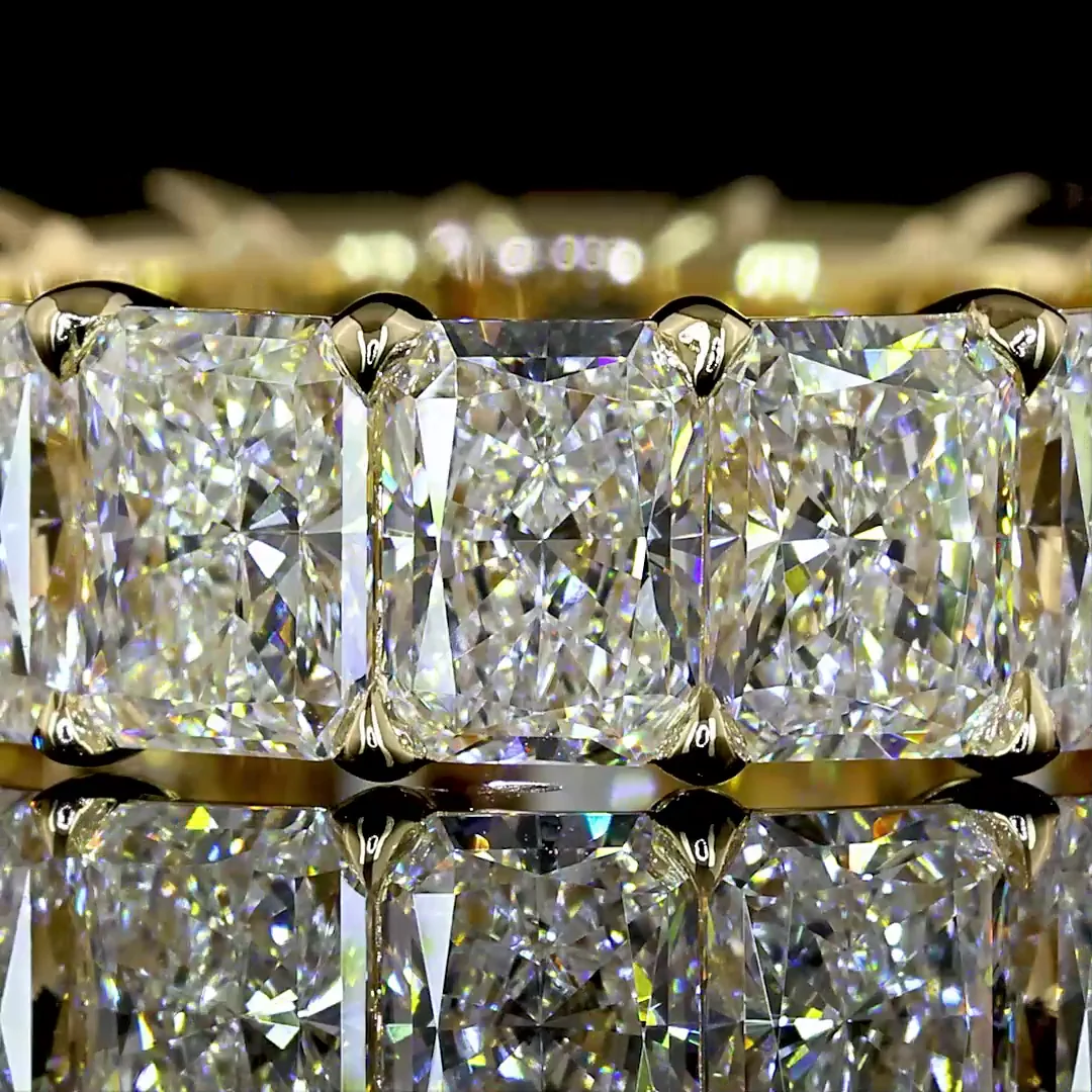 6.6 Cts 14k Yellow Gold Radiant Shape Eternity Band Eternity Band - Image 3