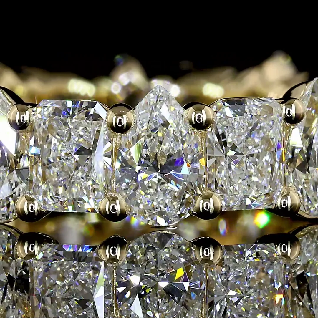 2.93 Cts 14k Yellow Gold Mix Shape Eternity Band Eternity Band - Image 3