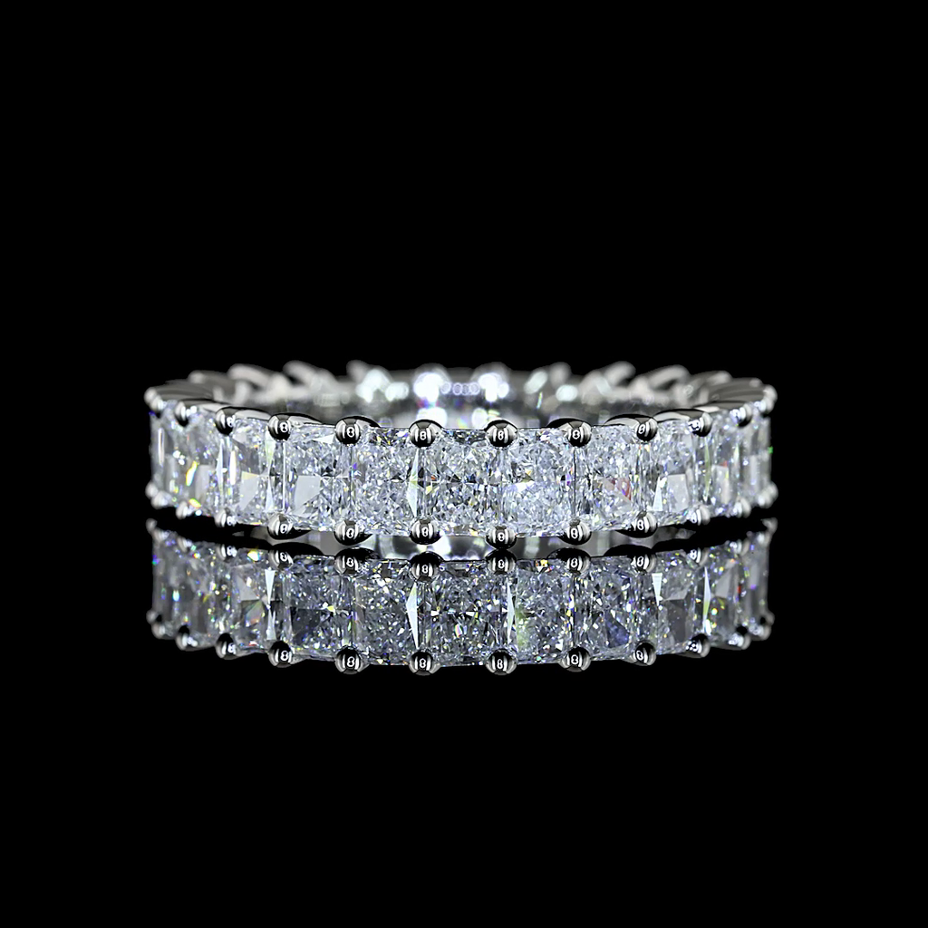 2.69 Cts Platinum Radiant Shape Eternity Band Eternity Band - Video