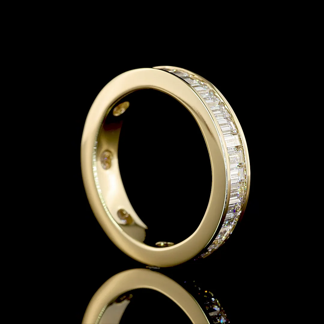 1.9 Cts 14k Yellow Gold Baguette Shape Eternity Band Eternity Band - Image 2