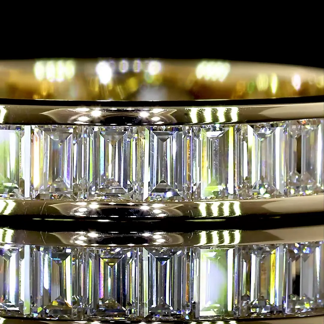 1.9 Cts 14k Yellow Gold Baguette Shape Eternity Band Eternity Band - Image 3