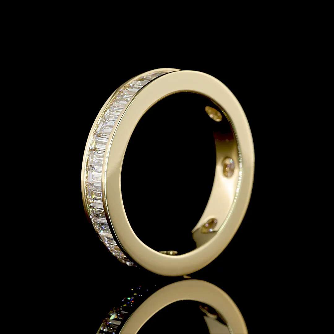 1.9 Cts 14k Yellow Gold Baguette Shape Eternity Band Eternity Band - Image 4