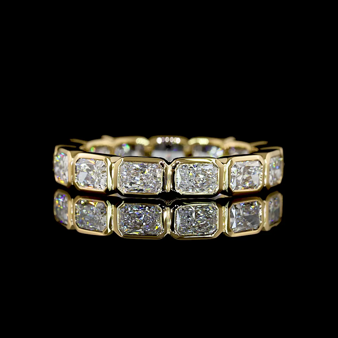 1.73 Cts 18k Yellow Gold Radiant Shape Eternity Band Eternity Band - Video