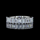 2.12 Cts Platinum Emerald Shape 3/4 Band Eternity Band - Video