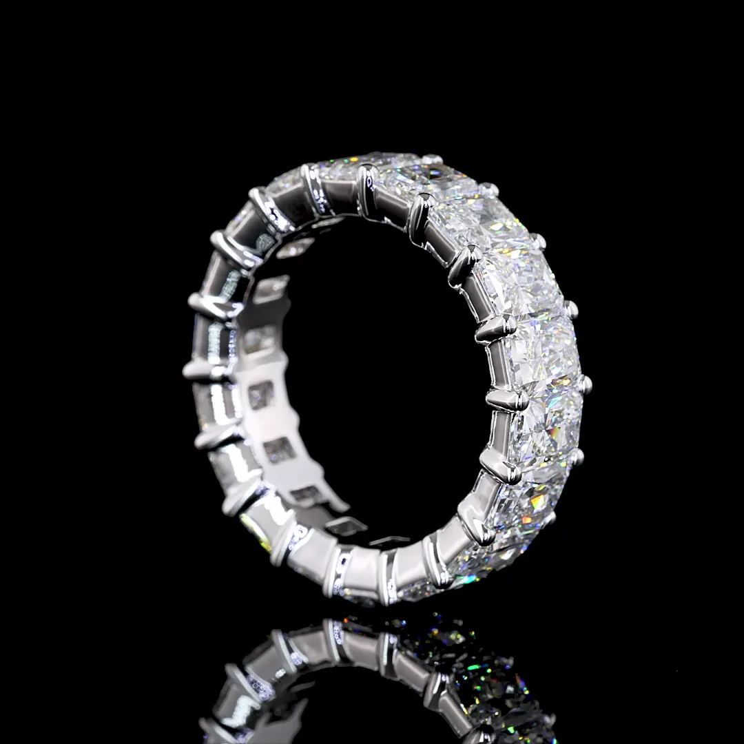 6.93 Cts 14k White Gold Mix Shape Eternity Band Eternity Band - Image 2