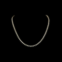 6.16 Cts 14k Yellow Gold Round Shape Tennis Necklace - Video