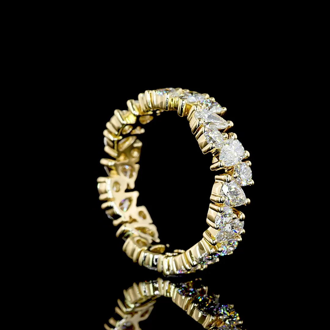 2.5 Cts 14k Yellow Gold Round Shape Eternity Band Eternity Band - Image 2