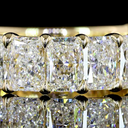 3.56 Cts 14k Yellow Gold Radiant Shape 3/4 Band Eternity Band - Image 3