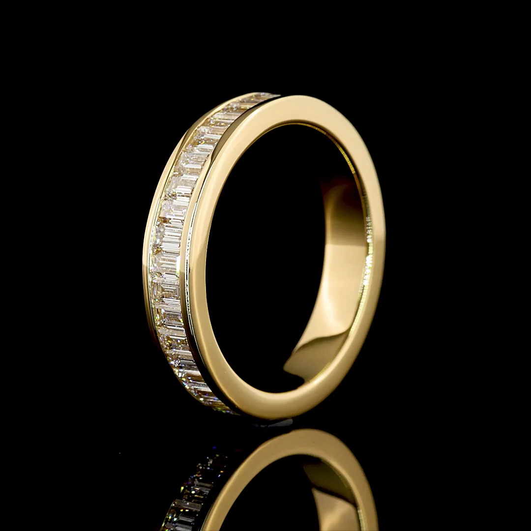 1.99 Cts 18k Yellow Gold Baguette Shape Eternity Band Eternity Band - Image 4