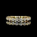 0.72 Cts 14k Yellow Gold Round Shape 3/4 Band Eternity Band - Video