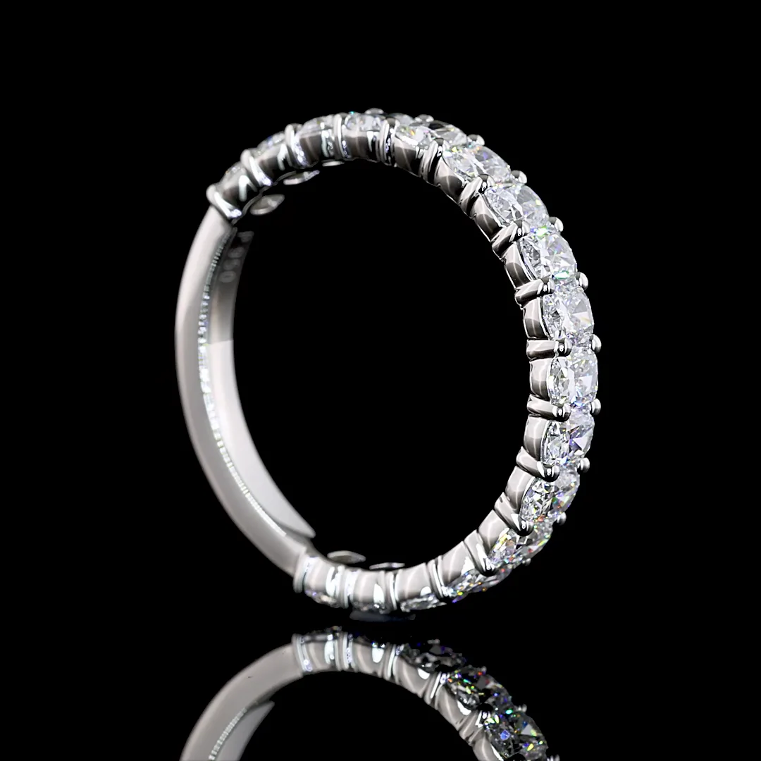 1.71 Cts Platinum Cushion Brilliant Shape 3/4 Band Eternity Band - Image 2