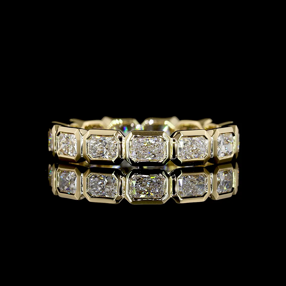 1.47 Cts 14k Yellow Gold Radiant Shape Eternity Band Eternity Band - Video