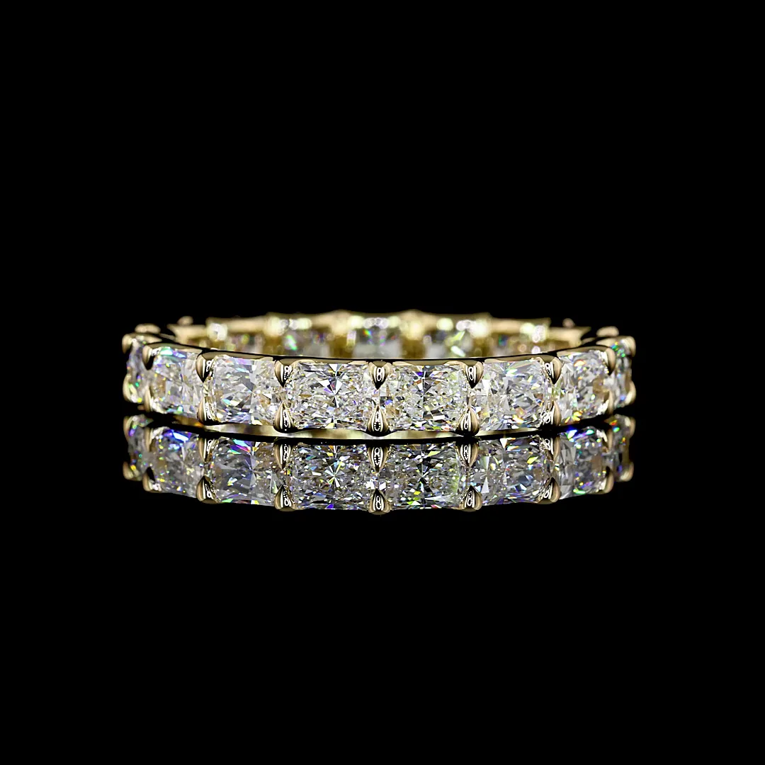 3.72 Cts 14k Yellow Gold Radiant Shape Eternity Band Eternity Band - Video