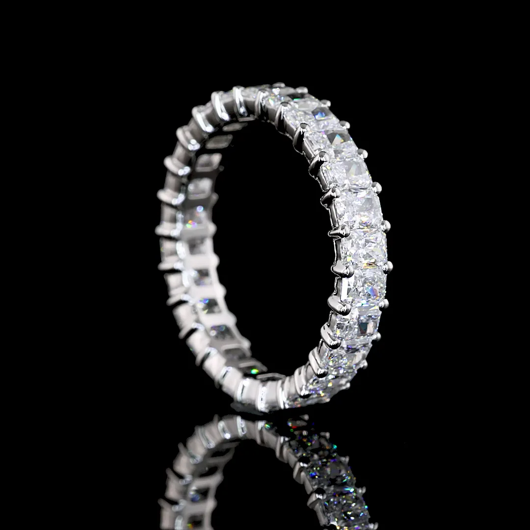 2.85 Cts Platinum Radiant Shape Eternity Band Eternity Band - Image 2