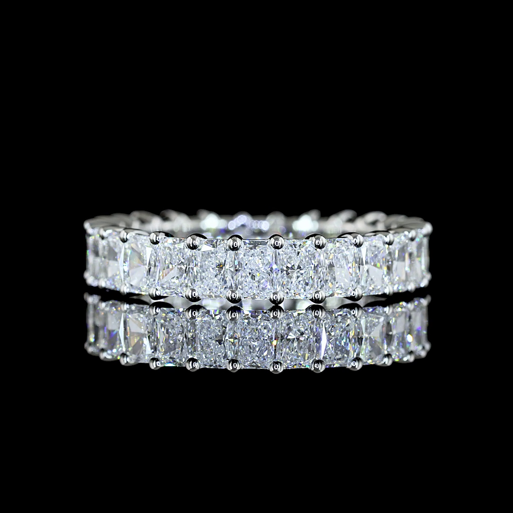 2.85 Cts Platinum Radiant Shape Eternity Band Eternity Band - Video