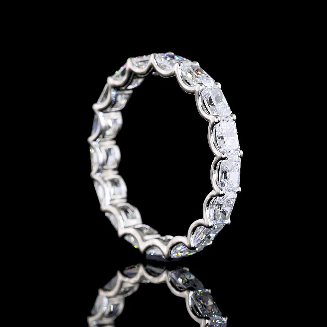 1.84 Cts Platinum Radiant Shape Eternity Band Eternity Band - Image 2