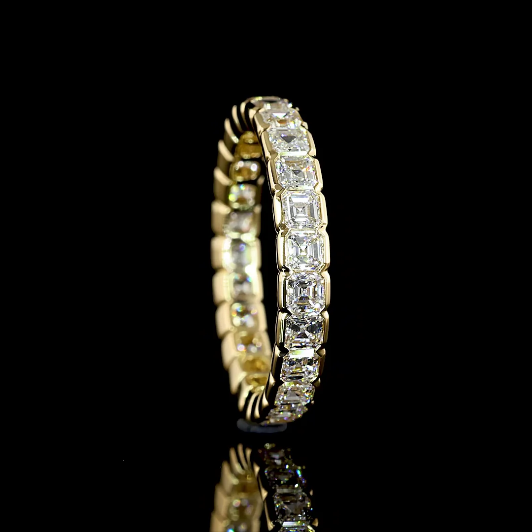 1.82 Cts 14k Yellow Gold Asscher Shape Eternity Band Eternity Band - Image 2