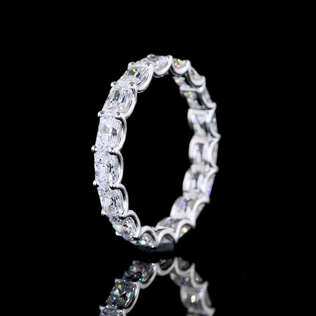 1.92 Cts 18k White Gold Radiant Shape Eternity Band Eternity Band - Image 4