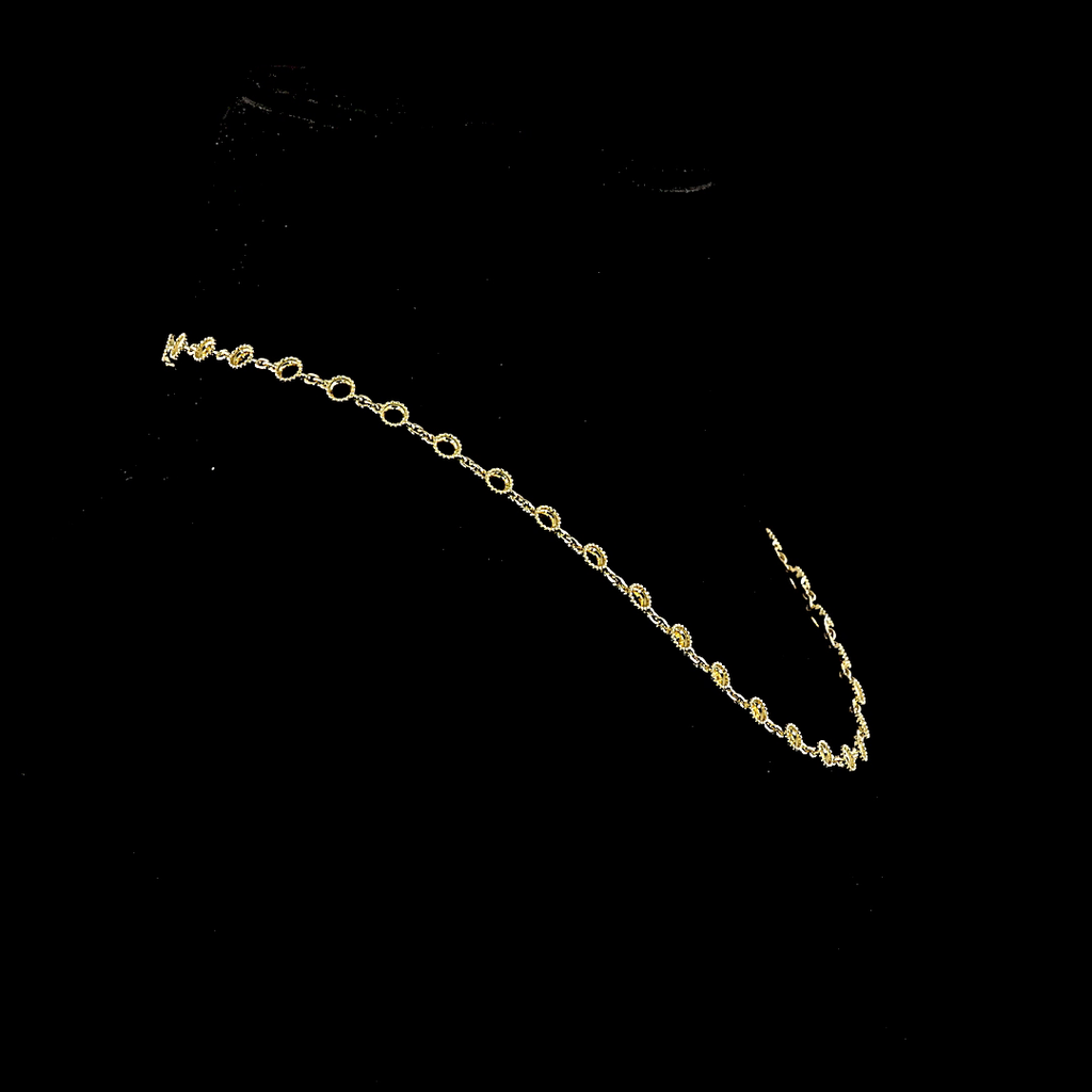 0 Cts 14k Yellow Gold Shape Station Necklace - Video