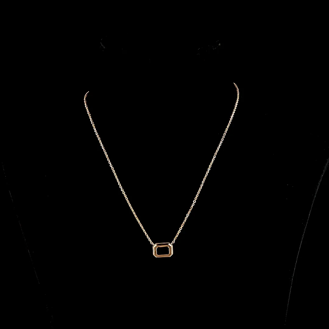 0 Cts 14k Rose Gold Shape Solitaire Pendant - Video