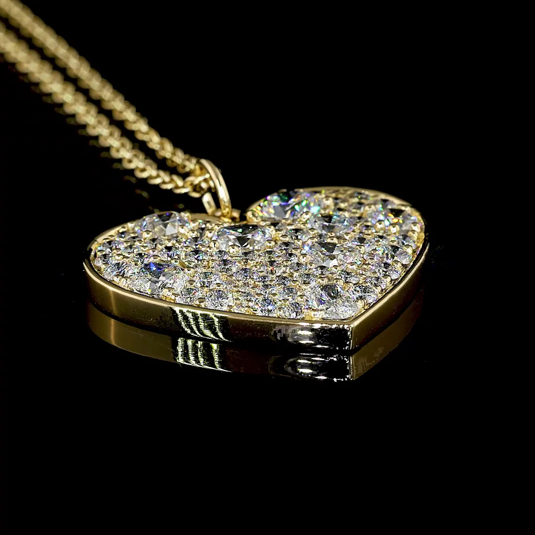 3.38 Cts 14k Yellow Gold Mix Shape Symbol Pendant - Image 2