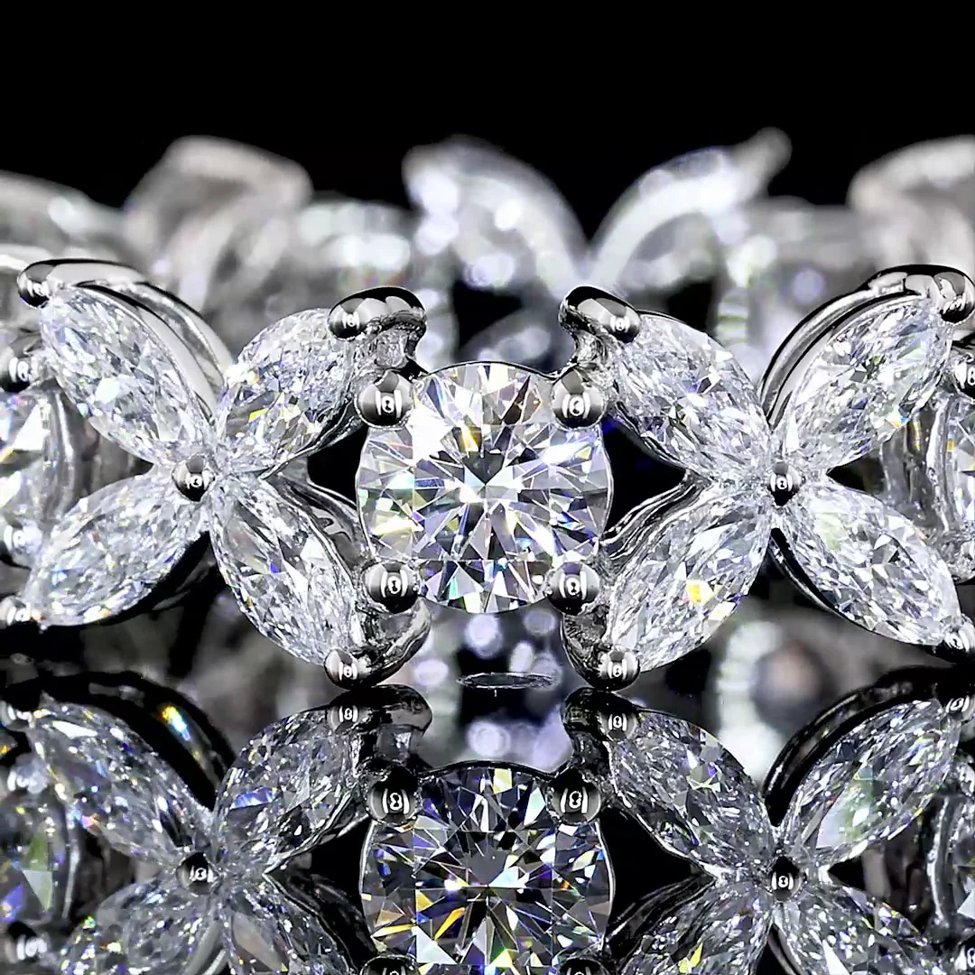 1.9 Cts Platinum Round Shape Eternity Band Eternity Band - Image 3