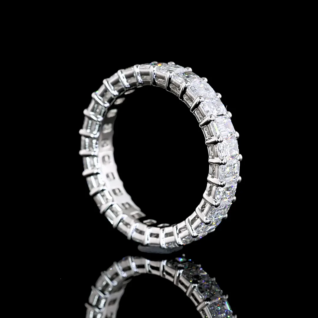 2.64 Cts Platinum Mix Shape Eternity Band Eternity Band - Image 2