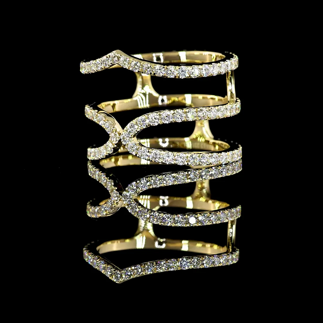 1.87 Cts 14k Yellow Gold Round Shape Special Eternity Band - Image 2