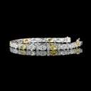 23.17 Cts 14k White Gold Oval Shape Special Bracelet - Image 2