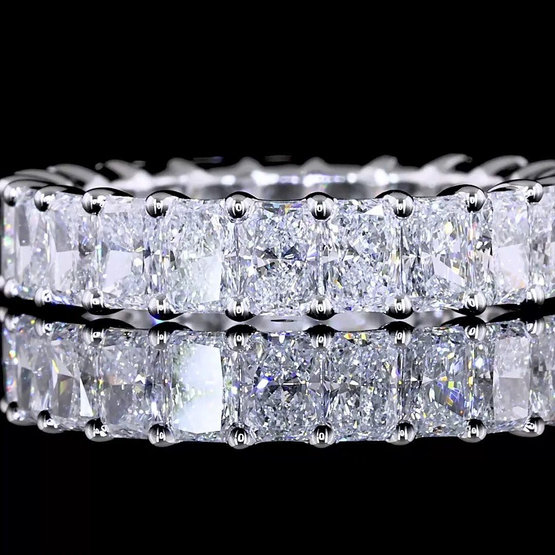 2.14 Cts 14k White Gold Radiant Shape Eternity Band Eternity Band - Image 3