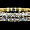 0.26 Cts 14k Yellow Gold Round Shape Half Eternity Eternity Band - Image 3