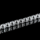 6.53 Cts 14k White Gold Round Shape Tennis Necklace - Image 2