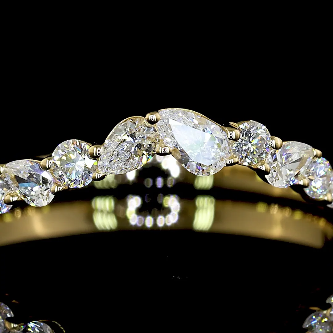 0.45 Cts 14k Yellow Gold Mix Shape Special Eternity Band - Image 3