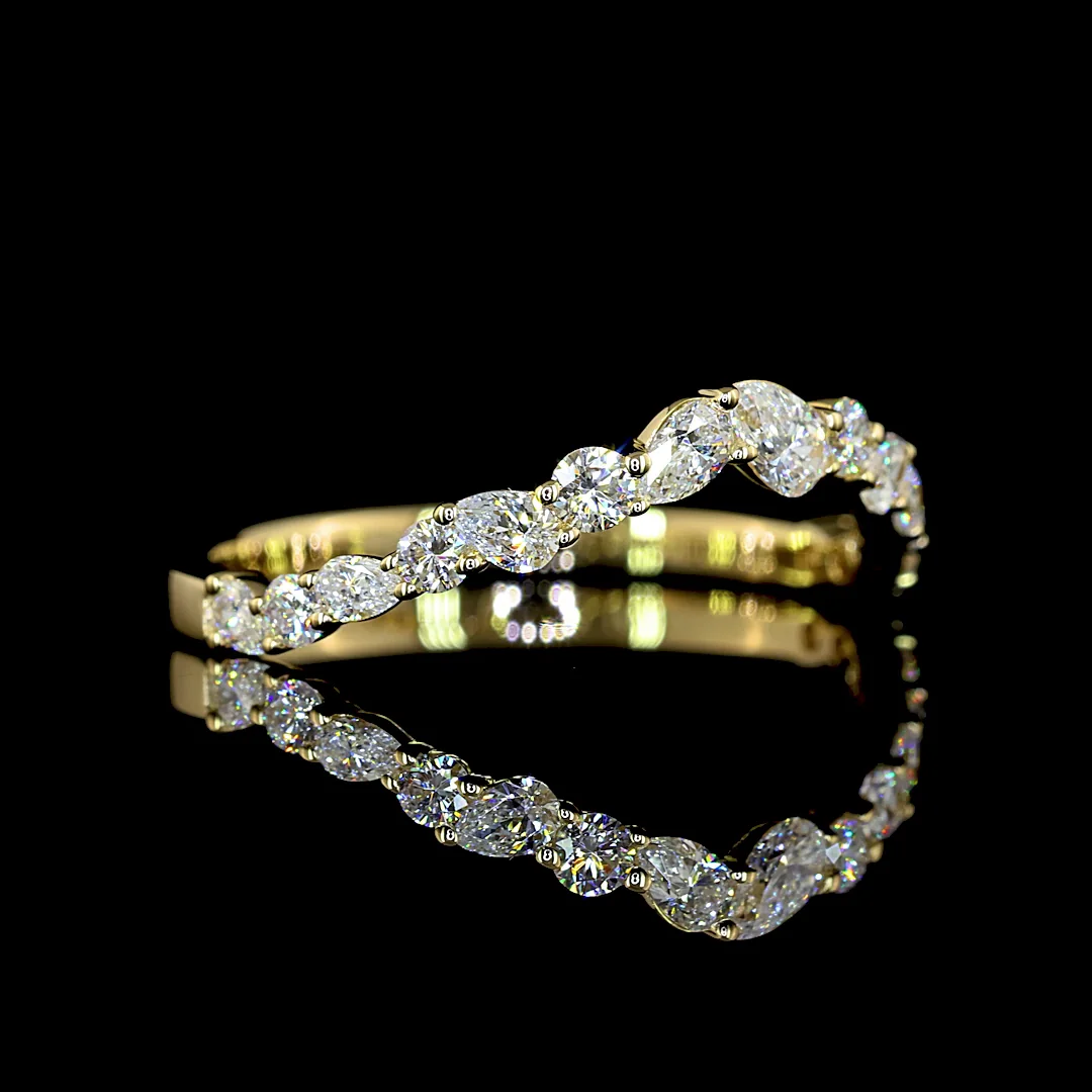 0.45 Cts 14k Yellow Gold Mix Shape Special Eternity Band - Video