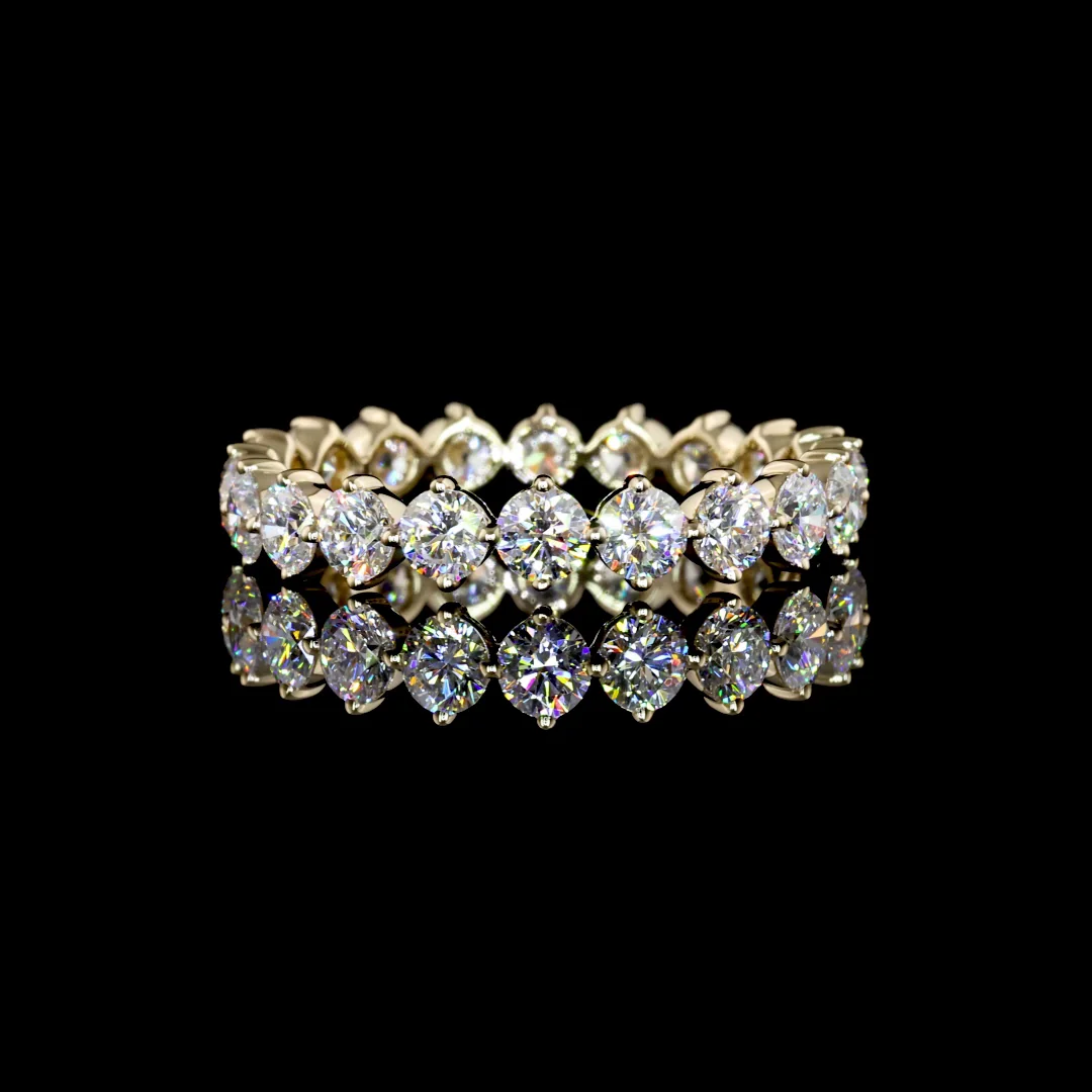 1.76 Cts 14k Yellow Gold Round Shape Eternity Band Eternity Band - Video