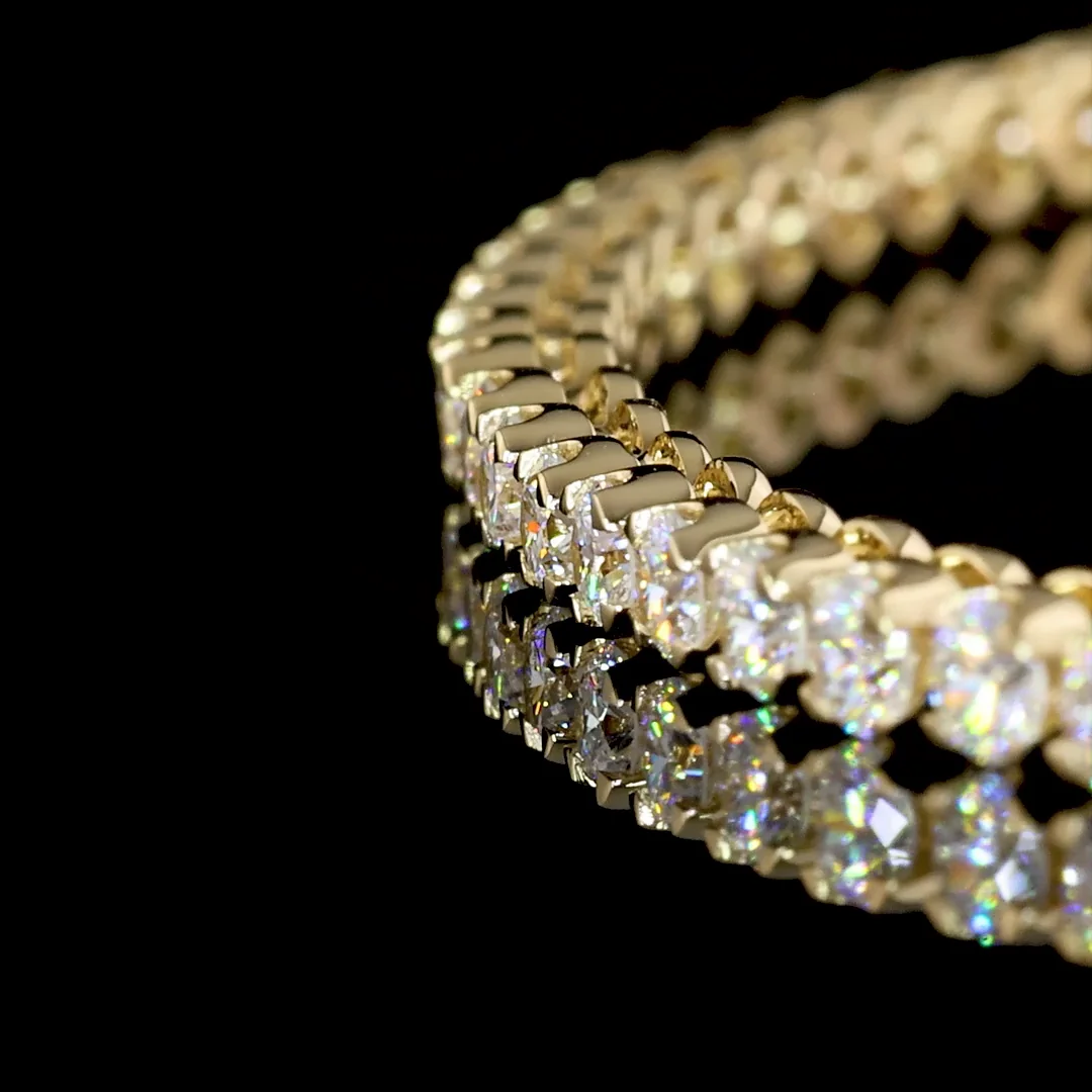 0.98 Cts 14k Yellow Gold Round Shape Tennis Bracelet - Image 3