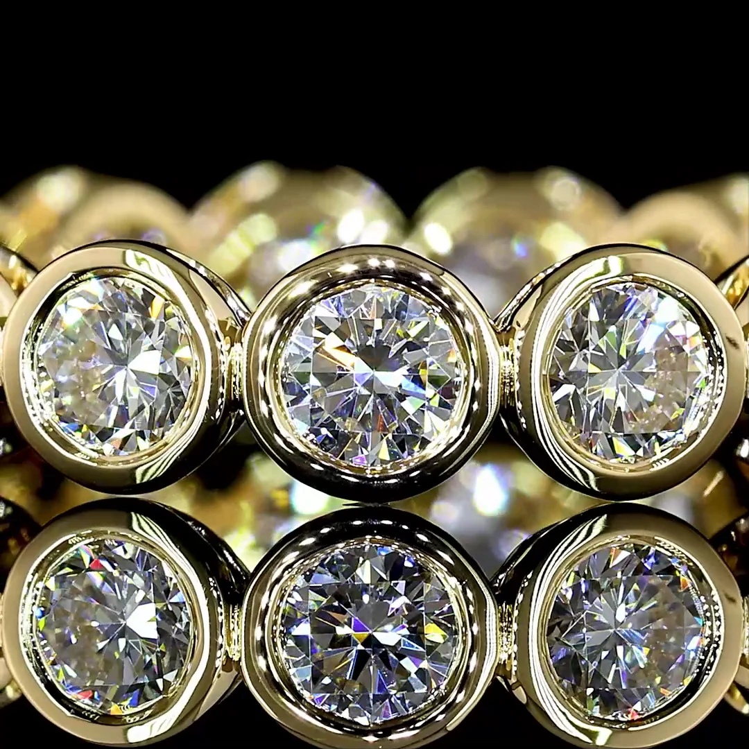 1.55 Cts 14k Yellow Gold Round Shape Eternity Band Eternity Band - Image 3