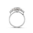 4.42 Cts 14k White Gold Round Shape 3 Stones Ring - Image 3