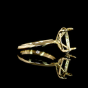 4.52 Cts 14k Yellow Gold Cushion Brilliant Shape Solitaire Ring - Image 3