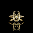 4.52 Cts 14k Yellow Gold Cushion Brilliant Shape Solitaire Ring - Video