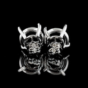18.06 Cts 14k White Gold Round Shape Studs Earring - Image 4