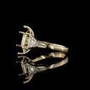 4.07 Cts 14k Yellow Gold Step Marquise Shape 5 Stones Ring - Image 3