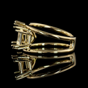 4.34 Cts 14k Yellow Gold Asscher Shape Special Ring - Video