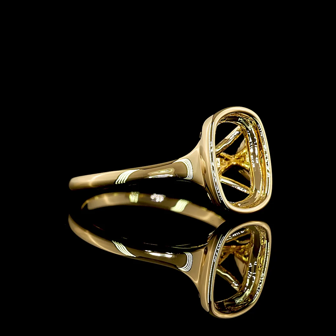 0 Cts 18k Yellow Gold Shape Special Ring - Image 3
