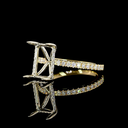 0.31 Cts 18k Two Tone Shape Hidden Halo Ring - Image 2