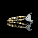 4.76 Cts 14k Two Tone Cushion Modified Shape 3 Stones Ring - Image 2