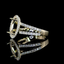 2.52 Cts 14k White Gold Oval Shape Split Shank Ring - Image 3